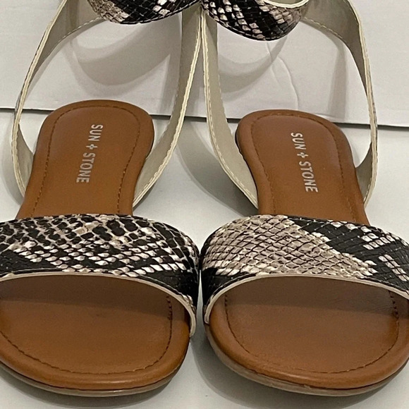 Sun + Stone Snake Adjustable Ankle Strap Sandals size 7 - Picture 5 of 10